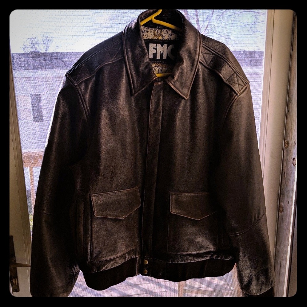 Fmc first manufacturing company leather jacket